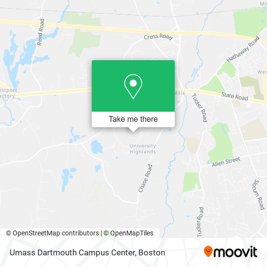 Umass Dartmouth Campus Center map