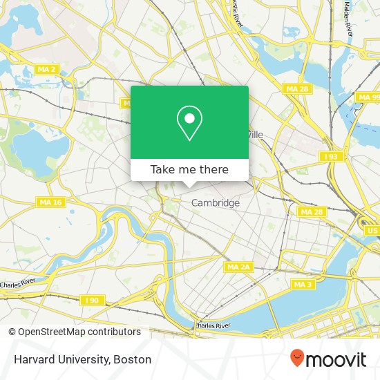 Harvard University map