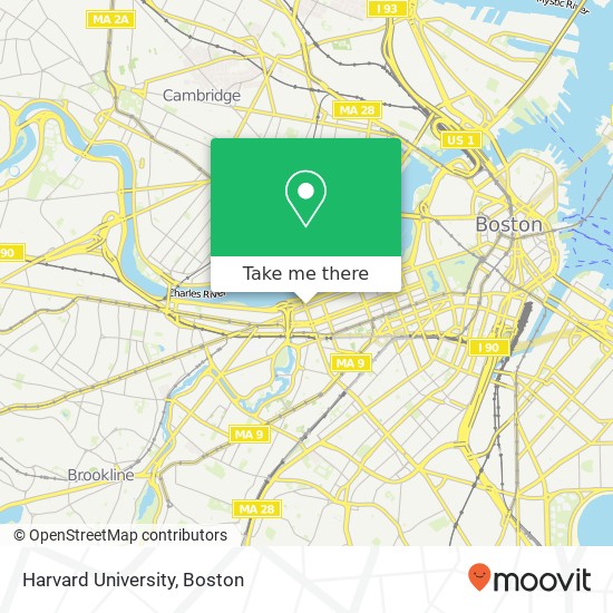 Harvard University map