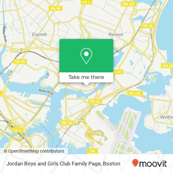 Jordan Boys and Girls Club Family Page map