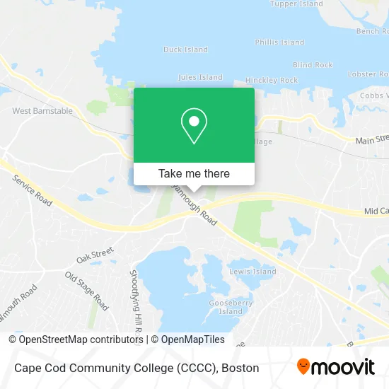 Cape Cod Community College (CCCC) map