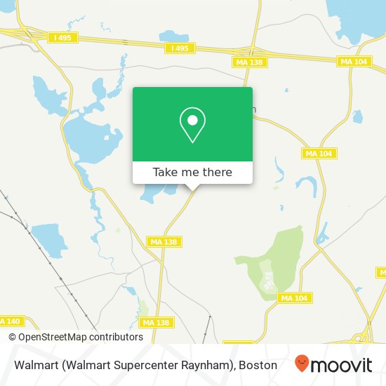 Mapa de Walmart (Walmart Supercenter Raynham)