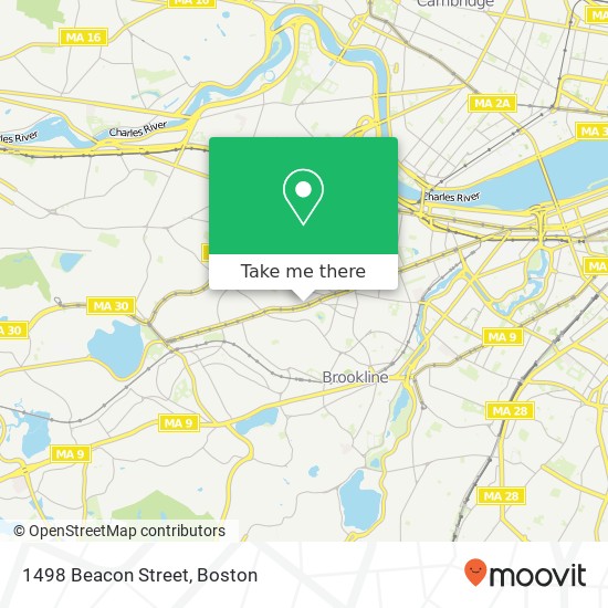 1498 Beacon Street map