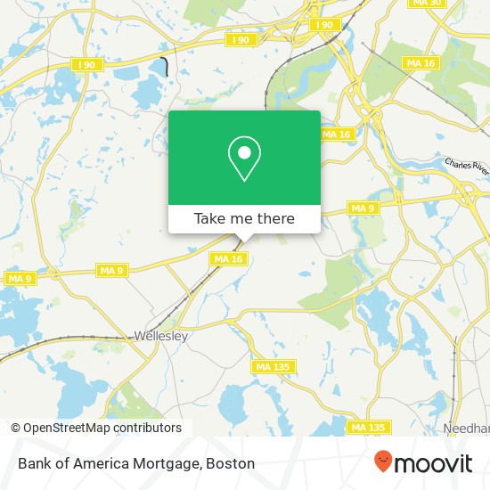 Bank of America Mortgage map