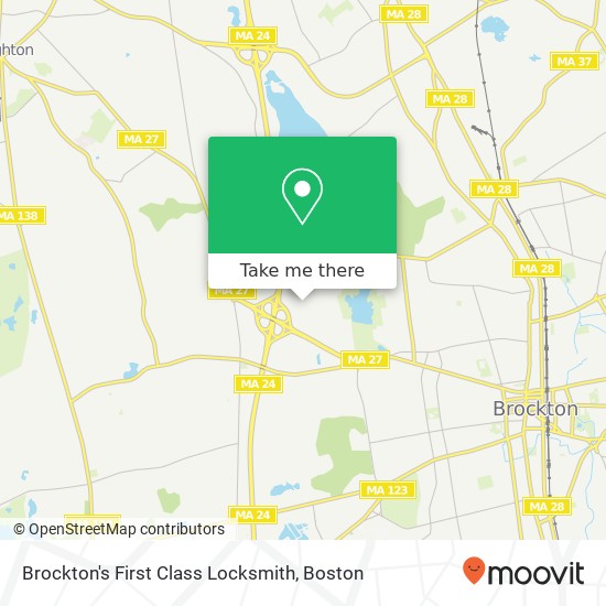 Mapa de Brockton's First Class Locksmith