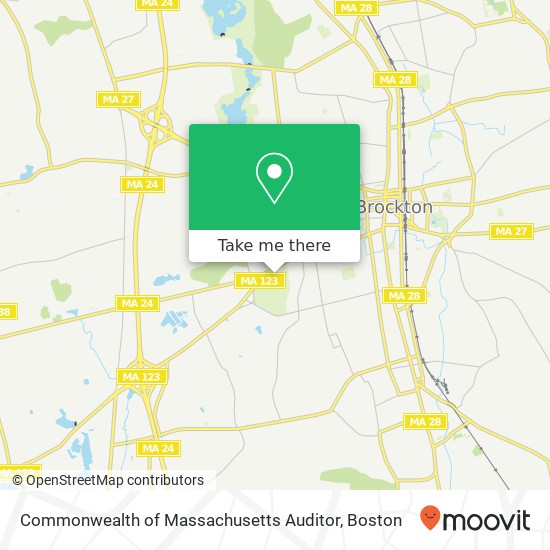 Commonwealth of Massachusetts Auditor map