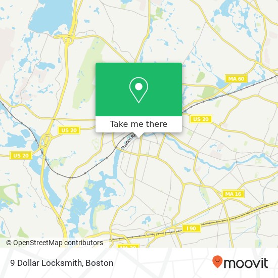 Mapa de 9 Dollar Locksmith