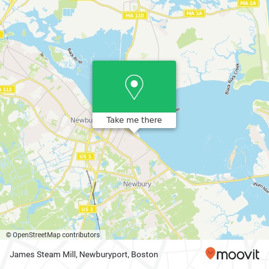 James Steam Mill, Newburyport map