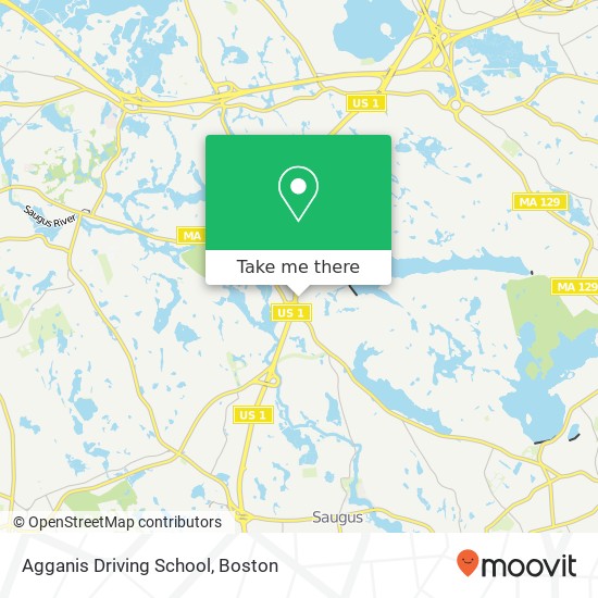 Agganis Driving School map