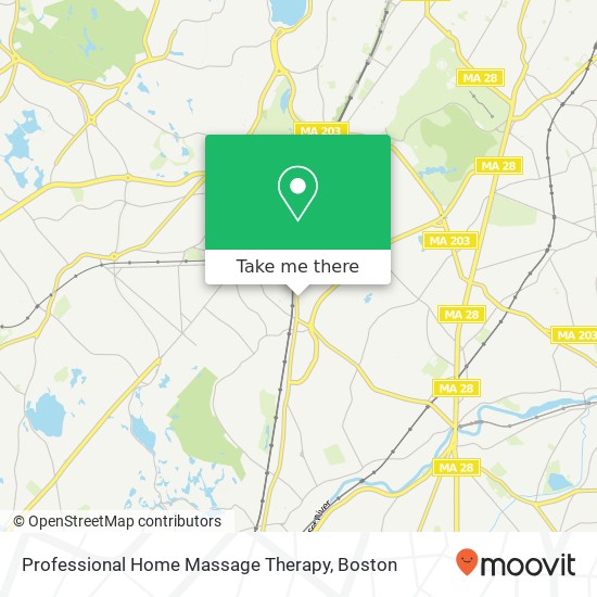 Professional Home Massage Therapy map