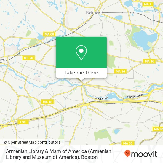 Mapa de Armenian Library & Msm of America (Armenian Library and Museum of America)