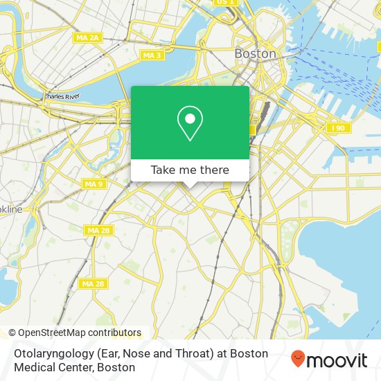 Otolaryngology (Ear, Nose and Throat) at Boston Medical Center map
