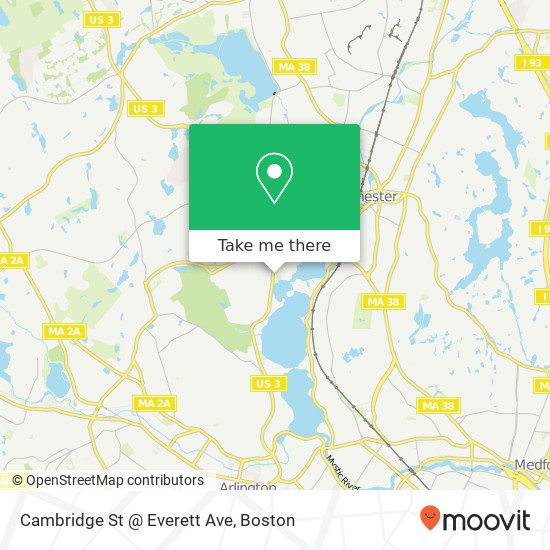Cambridge St @ Everett Ave map