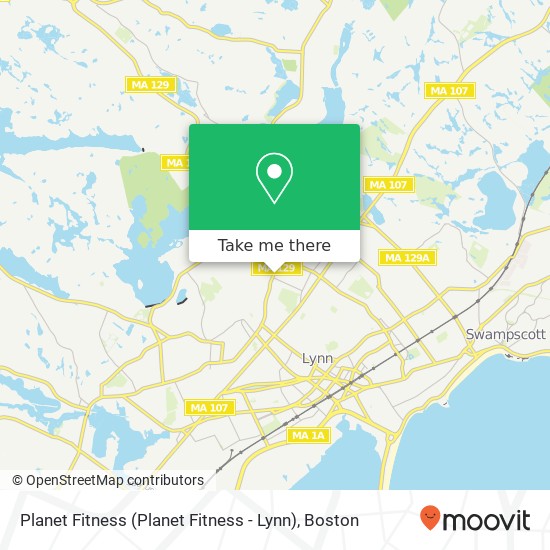 Planet Fitness (Planet Fitness - Lynn) map