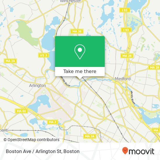 Mapa de Boston Ave / Arlington St