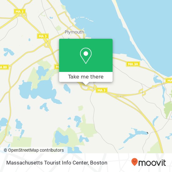 Massachusetts Tourist Info Center map