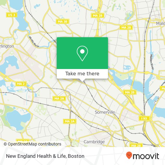 Mapa de New England Health & Life