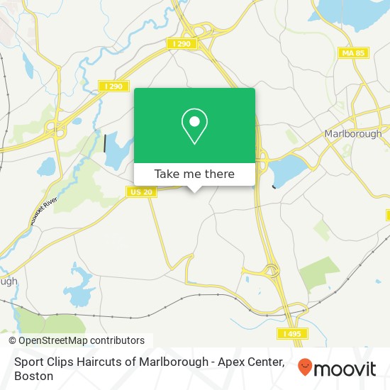 Mapa de Sport Clips Haircuts of Marlborough - Apex Center