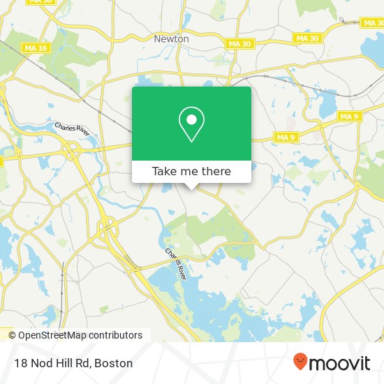 Mapa de 18 Nod Hill Rd