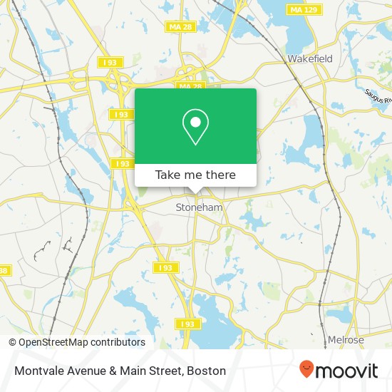 Montvale Avenue & Main Street map