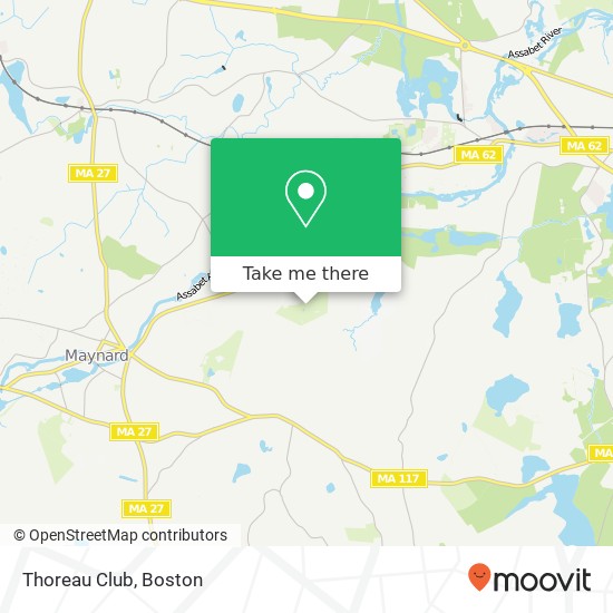 Thoreau Club map