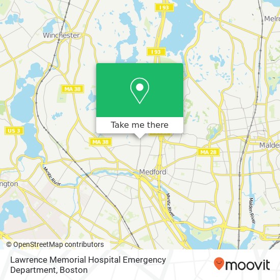 Mapa de Lawrence Memorial Hospital Emergency Department