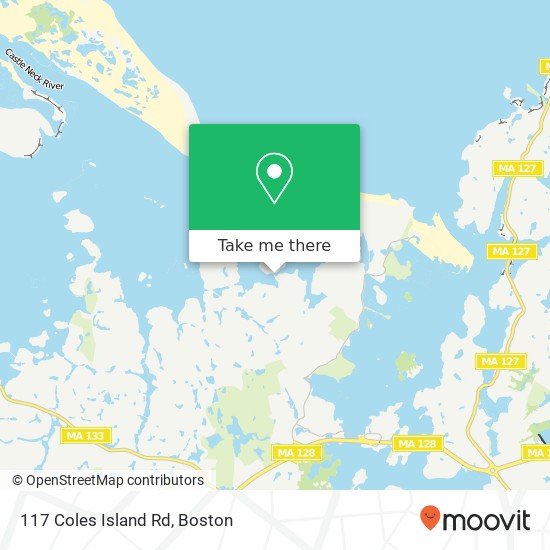 Mapa de 117 Coles Island Rd