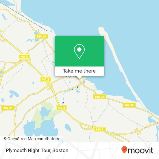 Mapa de Plymouth Night Tour