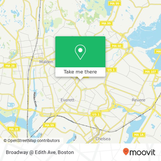 Mapa de Broadway @ Edith Ave