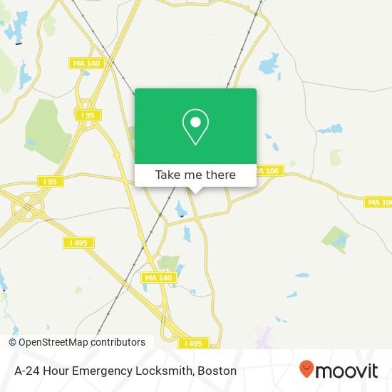 A-24 Hour Emergency Locksmith map