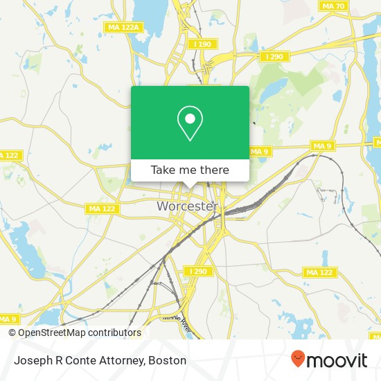 Joseph R Conte Attorney map