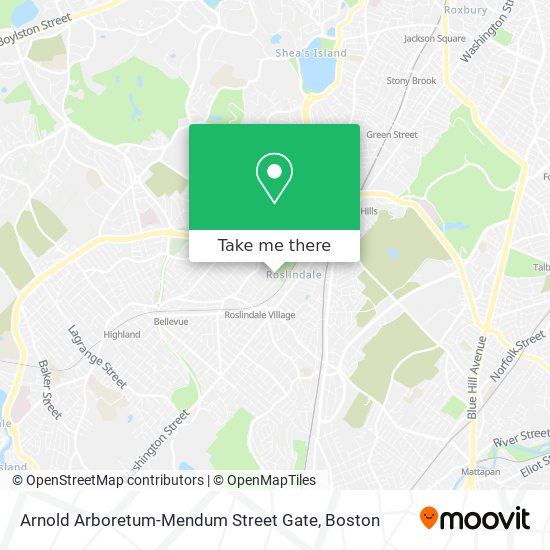 Arnold Arboretum-Mendum Street Gate map
