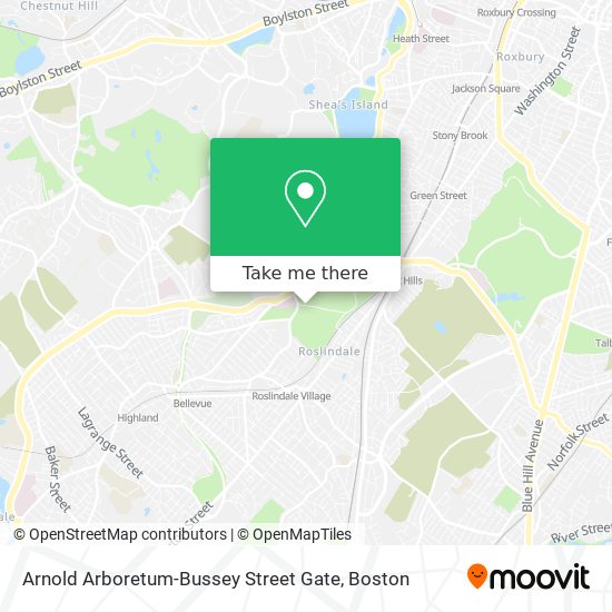 Arnold Arboretum-Bussey Street Gate map