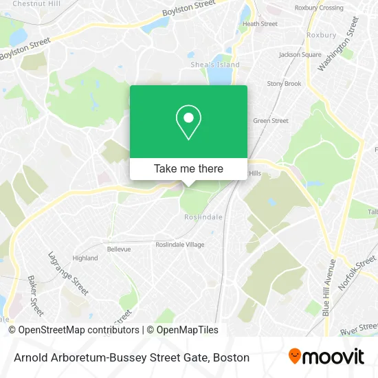 Mapa de Arnold Arboretum-Bussey Street Gate