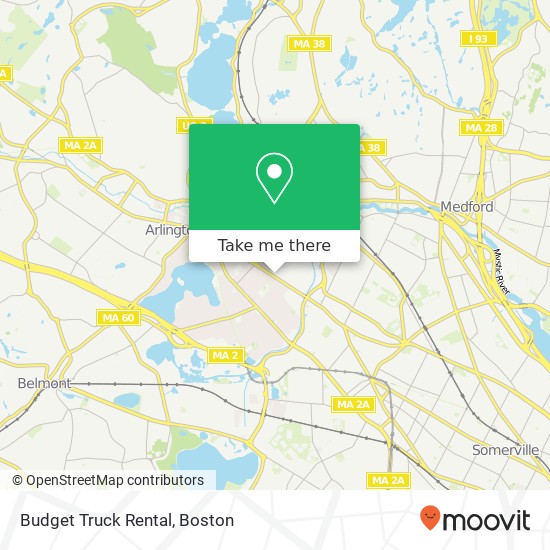 Budget Truck Rental map