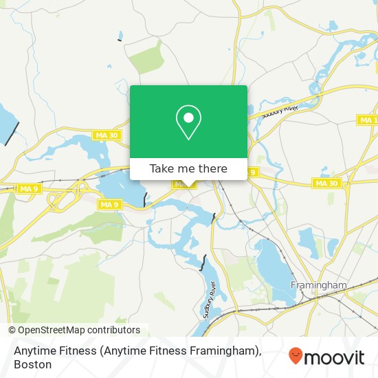 Mapa de Anytime Fitness (Anytime Fitness Framingham)