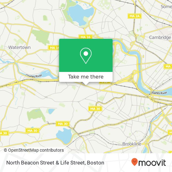 North Beacon Street & Life Street map