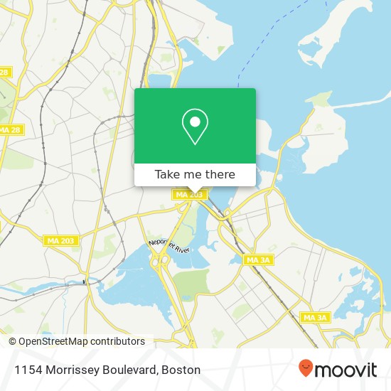 Mapa de 1154 Morrissey Boulevard