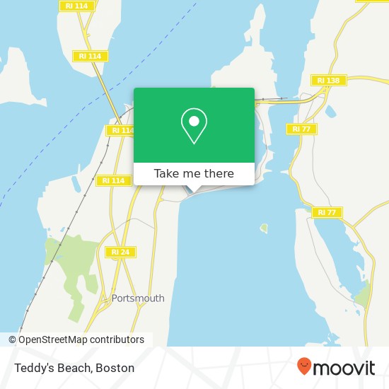 Teddy's Beach map