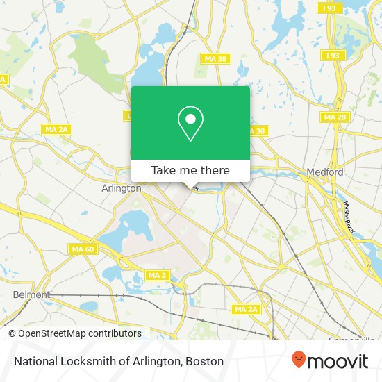 National Locksmith of Arlington map