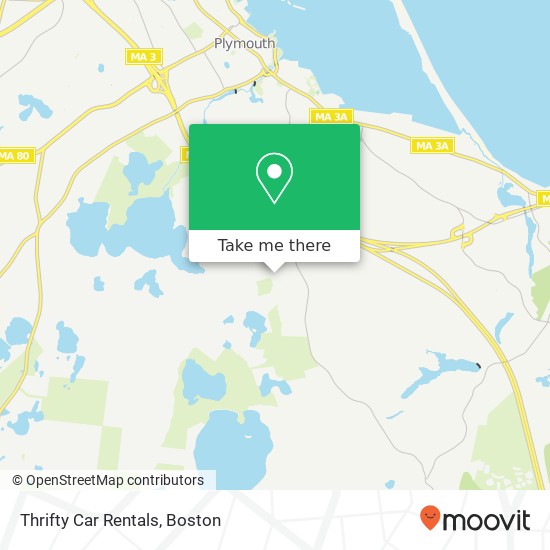 Thrifty Car Rentals map