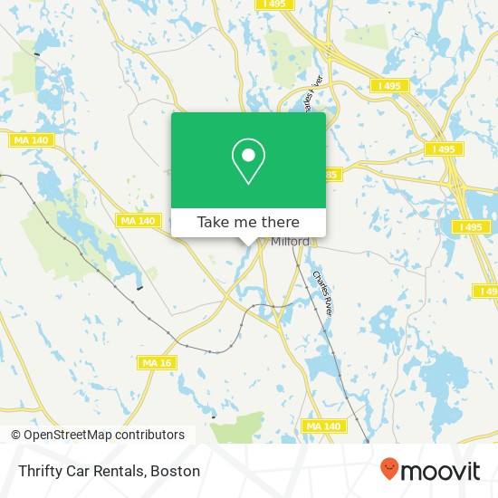 Thrifty Car Rentals map