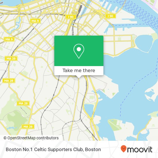 Boston No.1 Celtic Supporters Club map