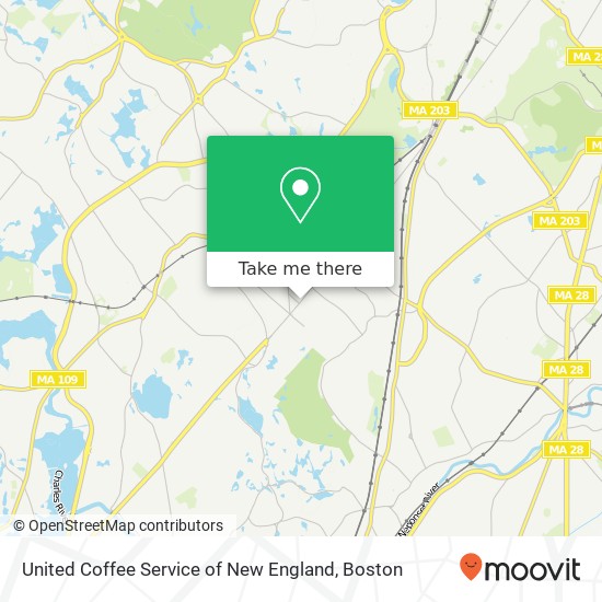 Mapa de United Coffee Service of New England