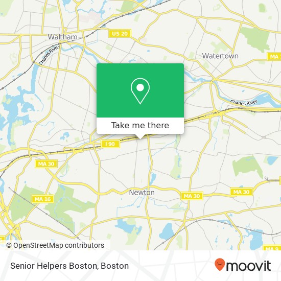 Mapa de Senior Helpers Boston