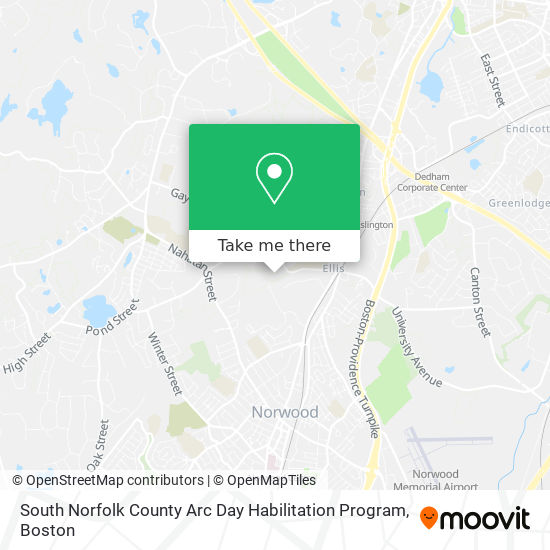 South Norfolk County Arc Day Habilitation Program map