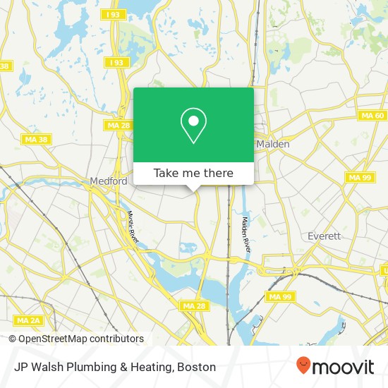 JP Walsh Plumbing & Heating map