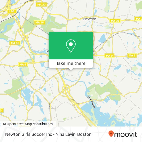 Mapa de Newton Girls Soccer Inc - Nina Levin