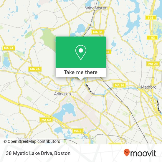 Mapa de 38 Mystic Lake Drive