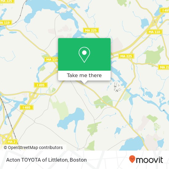 Acton TOYOTA of Littleton map